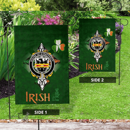 ScotsTee Shop Irish House of O'RAFFERTY Coat of Arms Irish Pride Garden Flag Shamrock Ireland Flag