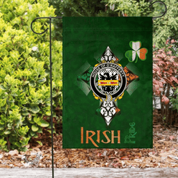 ScotsTee Shop Irish House of O'RAFFERTY Coat of Arms Irish Pride Garden Flag Shamrock Ireland Flag