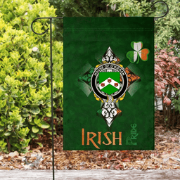 ScotsTee Shop Irish House of O'KIERAN Coat of Arms Irish Pride Garden Flag Shamrock Ireland Flag