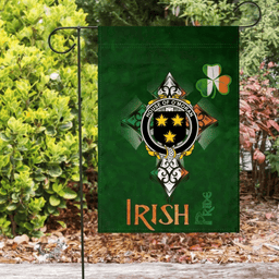 ScotsTee Shop Irish House of O'MORAN Coat of Arms Irish Pride Garden Flag Shamrock Ireland Flag