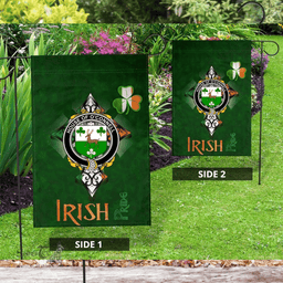 ScotsTee Shop Irish House of O'CONNELL Coat of Arms Irish Pride Garden Flag Shamrock Ireland Flag
