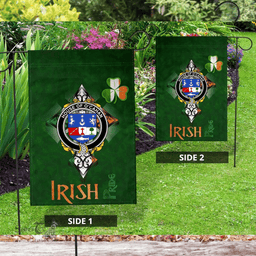 ScotsTee Shop Irish House of O'CAHAN (KEANE) Coat of Arms Irish Pride Garden Flag Shamrock Ireland Flag