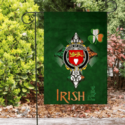 ScotsTee Shop Irish House of O'HART Coat of Arms Irish Pride Garden Flag Shamrock Ireland Flag