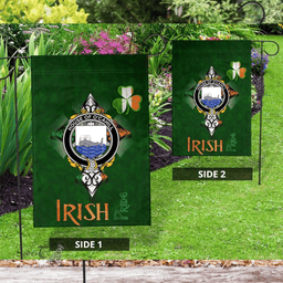 ScotsTee Shop Irish House of O'CAHILL Coat of Arms Irish Pride Garden Flag Shamrock Ireland Flag