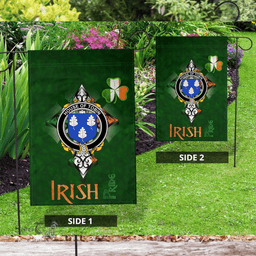ScotsTee Shop Irish House of TOBIN Coat of Arms Irish Pride Garden Flag Shamrock Ireland Flag