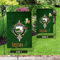 ScotsTee Shop Irish House of O'CALLAGHAN Coat of Arms Irish Pride Garden Flag Shamrock Ireland Flag