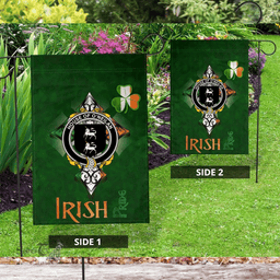 ScotsTee Shop Irish House of O'NEILAN Coat of Arms Irish Pride Garden Flag Shamrock Ireland Flag