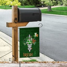 ScotsTee Shop Irish Ker Coat of Arms Irish Pride Garden Flag Shamrock Ireland Flag