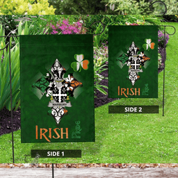 ScotsTee Shop Irish Marbury or Maybery Coat of Arms Irish Pride Garden Flag Shamrock Ireland Flag