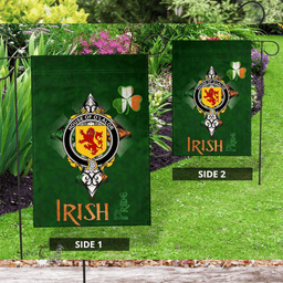 ScotsTee Shop Irish House of O'LALOR Coat of Arms Irish Pride Garden Flag Shamrock Ireland Flag