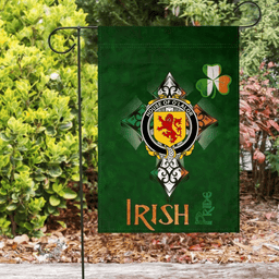 ScotsTee Shop Irish House of O'LALOR Coat of Arms Irish Pride Garden Flag Shamrock Ireland Flag