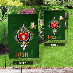 ScotsTee Shop Irish House of REDMOND Coat of Arms Irish Pride Garden Flag Shamrock Ireland Flag