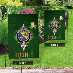 ScotsTee Shop Irish House of O'SHEA Coat of Arms Irish Pride Garden Flag Shamrock Ireland Flag