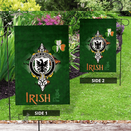 ScotsTee Shop Irish House of O'MORIARTY Coat of Arms Irish Pride Garden Flag Shamrock Ireland Flag