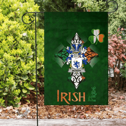 ScotsTee Shop Irish McRery or McCrery Coat of Arms Irish Pride Garden Flag Shamrock Ireland Flag