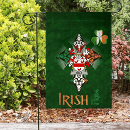 ScotsTee Shop Irish Ogle Coat of Arms Irish Pride Garden Flag Shamrock Ireland Flag
