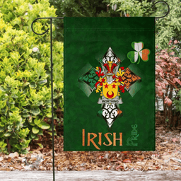ScotsTee Shop Irish Worthing Coat of Arms Irish Pride Garden Flag Shamrock Ireland Flag