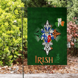 ScotsTee Shop Irish Trant or Trent Coat of Arms Irish Pride Garden Flag Shamrock Ireland Flag