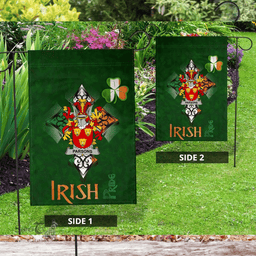 ScotsTee Shop Irish Parsons Coat of Arms Irish Pride Garden Flag Shamrock Ireland Flag
