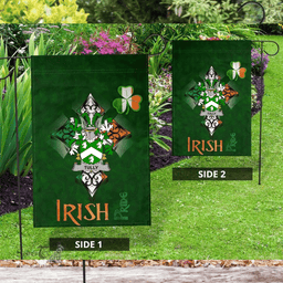 ScotsTee Shop Irish Tuly or McAtilla Coat of Arms Irish Pride Garden Flag Shamrock Ireland Flag