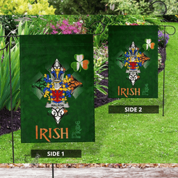 ScotsTee Shop Irish Walron Coat of Arms Irish Pride Garden Flag Shamrock Ireland Flag