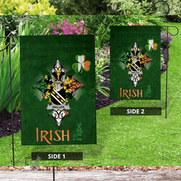 ScotsTee Shop Irish Waller Coat of Arms Irish Pride Garden Flag Shamrock Ireland Flag