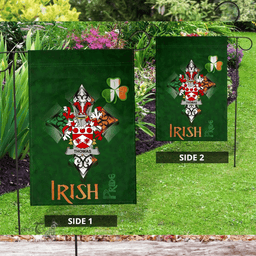 ScotsTee Shop Irish Thomas Coat of Arms Irish Pride Garden Flag Shamrock Ireland Flag