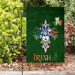 ScotsTee Shop Irish Rutledge Coat of Arms Irish Pride Garden Flag Shamrock Ireland Flag