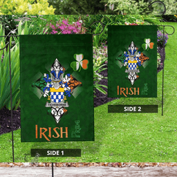 ScotsTee Shop Irish Ticheborne Coat of Arms Irish Pride Garden Flag Shamrock Ireland Flag