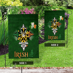 ScotsTee Shop Irish Shaw Coat of Arms Irish Pride Garden Flag Shamrock Ireland Flag