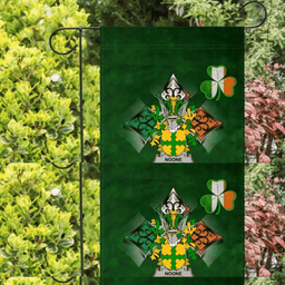 ScotsTee Shop Irish Noone or O'Noone Coat of Arms Irish Pride Garden Flag Shamrock Ireland Flag