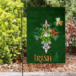 ScotsTee Shop Irish Rooney or O'Rooney Coat of Arms Irish Pride Garden Flag Shamrock Ireland Flag