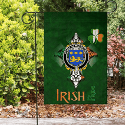 ScotsTee Shop Irish House of MACSHANLY Coat of Arms Irish Pride Garden Flag Shamrock Ireland Flag