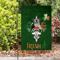 ScotsTee Shop Irish Wren or Wrenn Coat of Arms Irish Pride Garden Flag Shamrock Ireland Flag