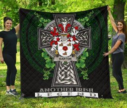 ScotsTee Shop Irish Barton Coat of Arms Family Crest Ireland Quilt Ireland Legend Quilt