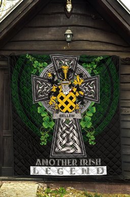 ScotsTee Shop Irish Bellew Coat of Arms Family Crest Ireland Quilt Ireland Legend Quilt