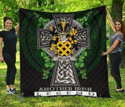 ScotsTee Shop Irish Bellew Coat of Arms Family Crest Ireland Quilt Ireland Legend Quilt