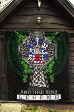 ScotsTee Shop Irish Aldborough Coat of Arms Family Crest Ireland Quilt Ireland Legend Quilt