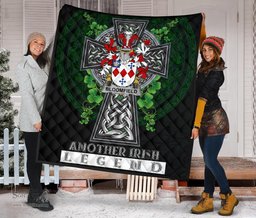 ScotsTee Shop Irish Bloomfield Coat of Arms Family Crest Ireland Quilt Ireland Legend Quilt