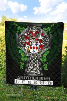 ScotsTee Shop Irish Bloomfield Coat of Arms Family Crest Ireland Quilt Ireland Legend Quilt
