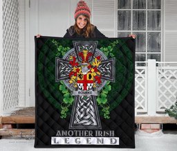 ScotsTee Shop Irish Bourke Coat of Arms Family Crest Ireland Quilt Ireland Legend Quilt