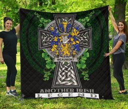 ScotsTee Shop Irish Beaumont Coat of Arms Family Crest Ireland Quilt Ireland Legend Quilt