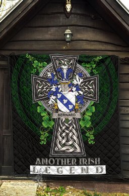 ScotsTee Shop Irish Bernard Coat of Arms Family Crest Ireland Quilt Ireland Legend Quilt