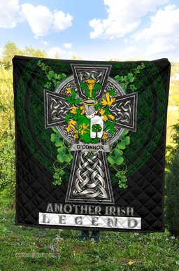 ScotsTee Shop Irish Connor or O'Connor (Sligo) Coat of Arms Family Crest Ireland Quilt Ireland Legend Quilt