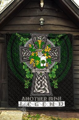 ScotsTee Shop Irish Connor or O'Connor (Sligo) Coat of Arms Family Crest Ireland Quilt Ireland Legend Quilt
