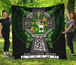 ScotsTee Shop Irish Connor or O'Connor (Sligo) Coat of Arms Family Crest Ireland Quilt Ireland Legend Quilt