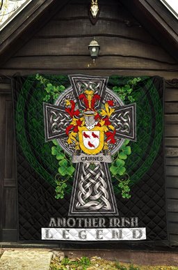 ScotsTee Shop Irish Cairnes Coat of Arms Family Crest Ireland Quilt Ireland Legend Quilt