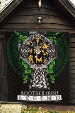 ScotsTee Shop Irish Croke Coat of Arms Family Crest Ireland Quilt Ireland Legend Quilt