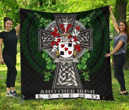ScotsTee Shop Irish Delahay Coat of Arms Family Crest Ireland Quilt Ireland Legend Quilt