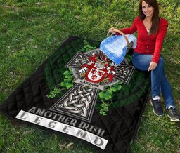 ScotsTee Shop Irish Carkham Coat of Arms Family Crest Ireland Quilt Ireland Legend Quilt